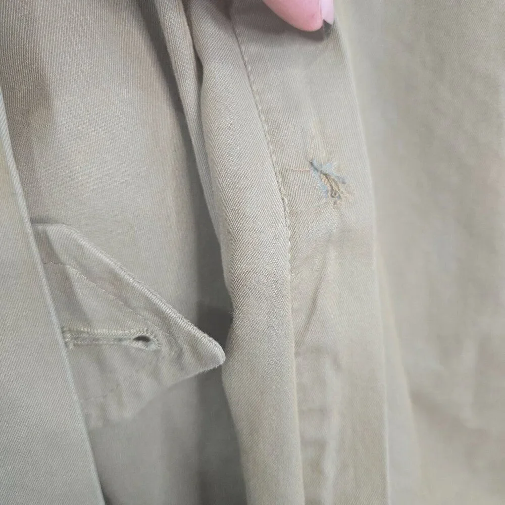 Burberrys Vintage Kensington Belted Trench Coat Womens 10 Khaki Nova Wool Lined - Picture 8 of 16